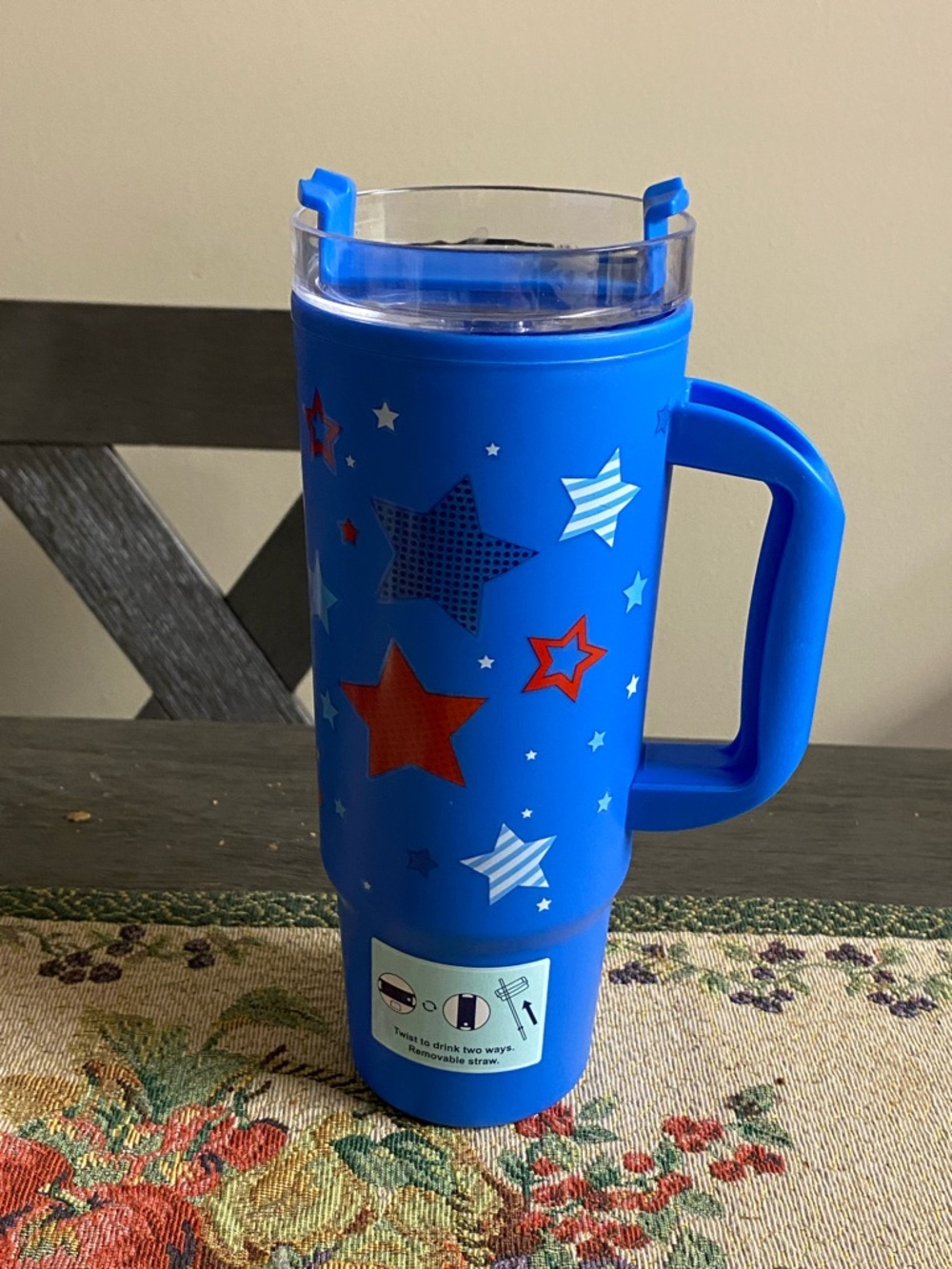 Stars Pattern Travel Blue Mug